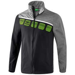 erima 5-C Allwetterjacke black/greymelange/white L