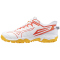 Mizuno Wave Lynx 2 Feldhockeyschuhe Kinder 98 - white/fiery coral 2/citrus 34