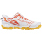 Mizuno Wave Lynx 2 Feldhockeyschuhe Kinder 98 - white/fiery coral 2/citrus 34