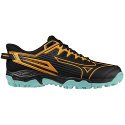 Mizuno Wave Lynx 2 Feldhockeyschuhe Kinder 12 - black/tangelo/ice green 34