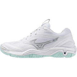 Mizuno Wave Stealth 6 Handballschuhe Damen 45 - white/blue tint 36