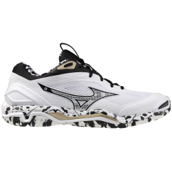 Mizuno Wave Stealth 6 Handballschuhe 41 - white/black/ge gold 37