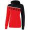 erima 5-C Hoodie Damen red/black/white 34