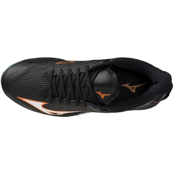Mizuno Wave Leopardus Feldhockeyschuhe 12 - black/tangelo/ice green 38.5