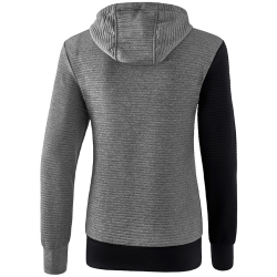 erima 5-C Hoodie Damen black/greymelange/white 34