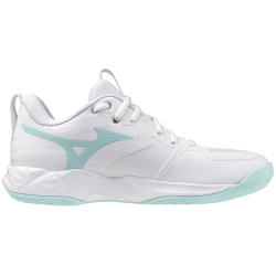 Mizuno Wave Momentum Pro Volleyballschuhe Damen 45 - white/blue tint 38.5