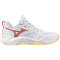 Mizuno Wave Momentum Pro Volleyballschuhe Damen 35 - white/calypso coral/pale banana 44.5