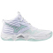 Mizuno Wave Momentum Elite Mid Volleyballschuhe Damen 45 - white/blue tint 44
