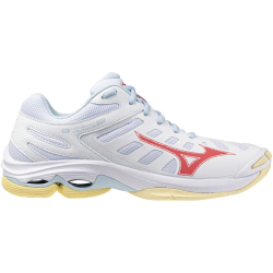 Mizuno Wave Voltage 2 Volleyballschuhe Damen 30 - white/calypso coral/pale banana 42