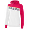 erima 5-C Hoodie Damen white/love rose/peach 46