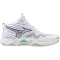 Mizuno Wave Momentum Elite Mid Volleyballschuhe 21 - white/black/frozen emerald 46.5