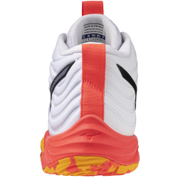 Mizuno Wave Momentum Elite Mid Volleyballschuhe 01 - white/fiery coral 2/citrus 50