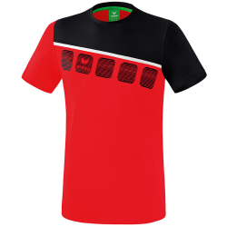erima 5-C T-Shirt red/black/white 128