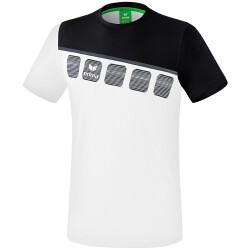 erima 5-C T-Shirt white/black/dark grey S