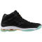 Mizuno Wave Voltage 2 Mid Volleyballschuhe 12 - black/tangelo/ice green 41