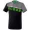 erima 5-C T-Shirt black/greymelange/white M