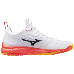 Mizuno Wave Luminous 3 Korfballschuhe 98 - white/fiery coral 2/citrus 48.5