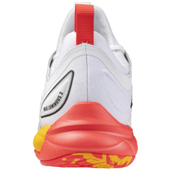 Mizuno Wave Luminous 3 Korfballschuhe 98 - white/fiery coral 2/citrus 48.5