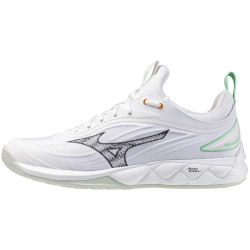 Mizuno Wave Luminous 3 Korfballschuhe 16 - white/black/frozen emerald 48.5