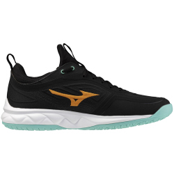 Mizuno Wave Luminous 3 Korfballschuhe 12 - black/tangelo/ice green 48.5