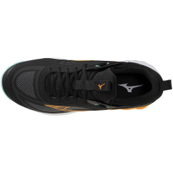 Mizuno Wave Luminous 3 Korfballschuhe 12 - black/tangelo/ice green 48.5