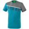erima 5-C T-Shirt oriental blue mel./grey mel./white L