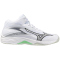 Mizuno Thunder Blade Z Mid Volleyballschuhe 16 - white/black/frozen emerald 50