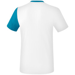 erima 5-C T-Shirt white/oriental blue/colonial blue S