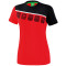 erima 5-C T-Shirt Damen red/black/white 34
