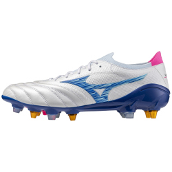 Mizuno Morelia Neo IV Beta Japan Mix SG Stollen-Fußballschuhe 25 - white/tanager turquoise/pink tetra 40
