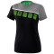 erima 5-C T-Shirt Damen black/greymelange/white 42