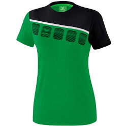 erima 5-C T-Shirt Damen smaragd/black/white 34