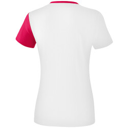 erima 5-C T-Shirt Mädchen white/love rose/peach 128