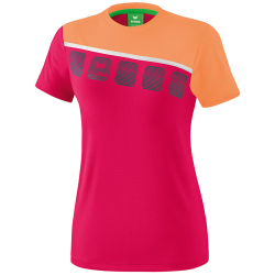 erima 5-C T-Shirt Damen love rose/peach/white 34