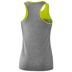 erima 5-C Tanktop Damen grey melange/lime pop/black 128