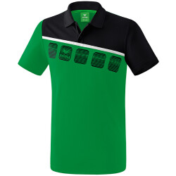 erima 5-C Poloshirt smaragd/black/white S