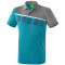 erima 5-C Poloshirt oriental blue mel./grey mel./white S