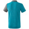 erima 5-C Poloshirt oriental blue mel./grey mel./white S