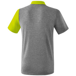 erima 5-C Poloshirt grey melange/lime pop/black S