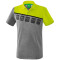 erima 5-C Poloshirt grey melange/lime pop/black S