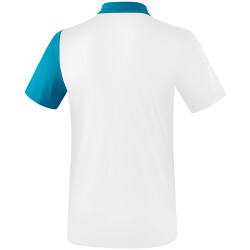 erima 5-C Poloshirt white/oriental blue/colonial blue 164