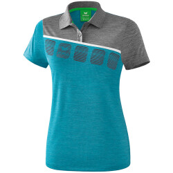 erima 5-C Poloshirt Damen oriental blue mel./grey...