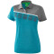 erima 5-C Poloshirt Damen oriental blue mel./grey mel./white 34