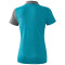 erima 5-C Poloshirt Damen oriental blue mel./grey mel./white 34