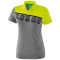 erima 5-C Poloshirt Damen grey melange/lime pop/black 34