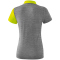 erima 5-C Poloshirt Damen grey melange/lime pop/black 34