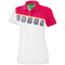 erima 5-C Poloshirt Damen white/love rose/peach 34
