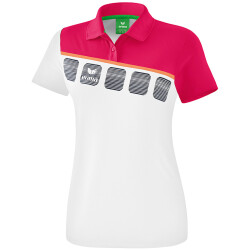 erima 5-C Poloshirt Mädchen white/love rose/peach 128