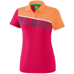 erima 5-C Poloshirt Damen love rose/peach/white 34