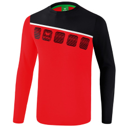 erima 5-C Langarmshirt red/black/white 152